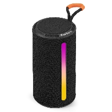 Портативная BT-колонка ExeGate Friend EPS-51 (2*5Вт, 50-20000Гц, Bluetooth, с поддержкой USB и TF/microSD карт, FM, Li-Ion 1200mAh, цвет черный, RGB подсветка, зарядка USB Type-C, Color Box)
