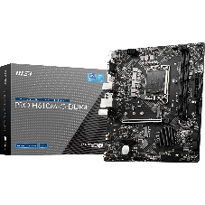 Материнская плата MSI PRO H610M-G DDR4, LGA 1700, Intel H610, 2xDDR4, 4xSATA, 1xM.2, 1xPCIe 4.0 x16, 1xPCIe 3.0 x1, 1xHDMI, 1xDP, 1xVGA, 1xRJ45 1Gb, 2xUSB-A 3.2 Gen 1, 4xUSB-A 2.0, 3x3.5мм, 7.1, mATX