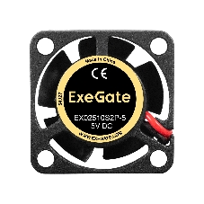 Вентилятор для корпуса ExeGate EX02510S2P-5 черный, 25 мм, 10000 об/мин, 22 дБ, 2 pin