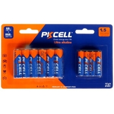 Щелочной/алкалиновый элемент питания PKCELL LR6(12)+LR03(8) тип - AAА 8 шт + АА 12 шт в блистере