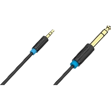 Кабель Vention аудио Jack 6,5 мм M/3,5 M - 5 м
