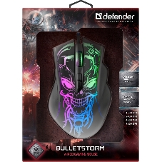 Мышь проводная Defender Bulletstorm GM-928 черный, 7200 dpi, USB, кнопки - 7