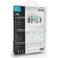 Лента светодиодная Basic в комплекте Gauss 12V 6W/m 600lm/m 4000 IP65 LED 5m 1/80