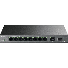 Коммутатор настольный TP-Link LS1210GP с 9 гигабитными портами (8 портов PoE+) и портом SFP