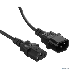 Кабель питания ExeGate Power EC-0,5P (C13->C14, VDE-250V-3*1.0мм2, медь, черный, 16A, 0.5 м)