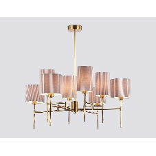 Люстра Ambrella light LH72383/8 BS/GR латунь/серый E14*8 max 40W D810*705