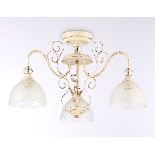 Светильник Ambrella light TR3055/3 BG/GD/FR бежевый/золото/белый матовый E27/3 max 40W D600*380