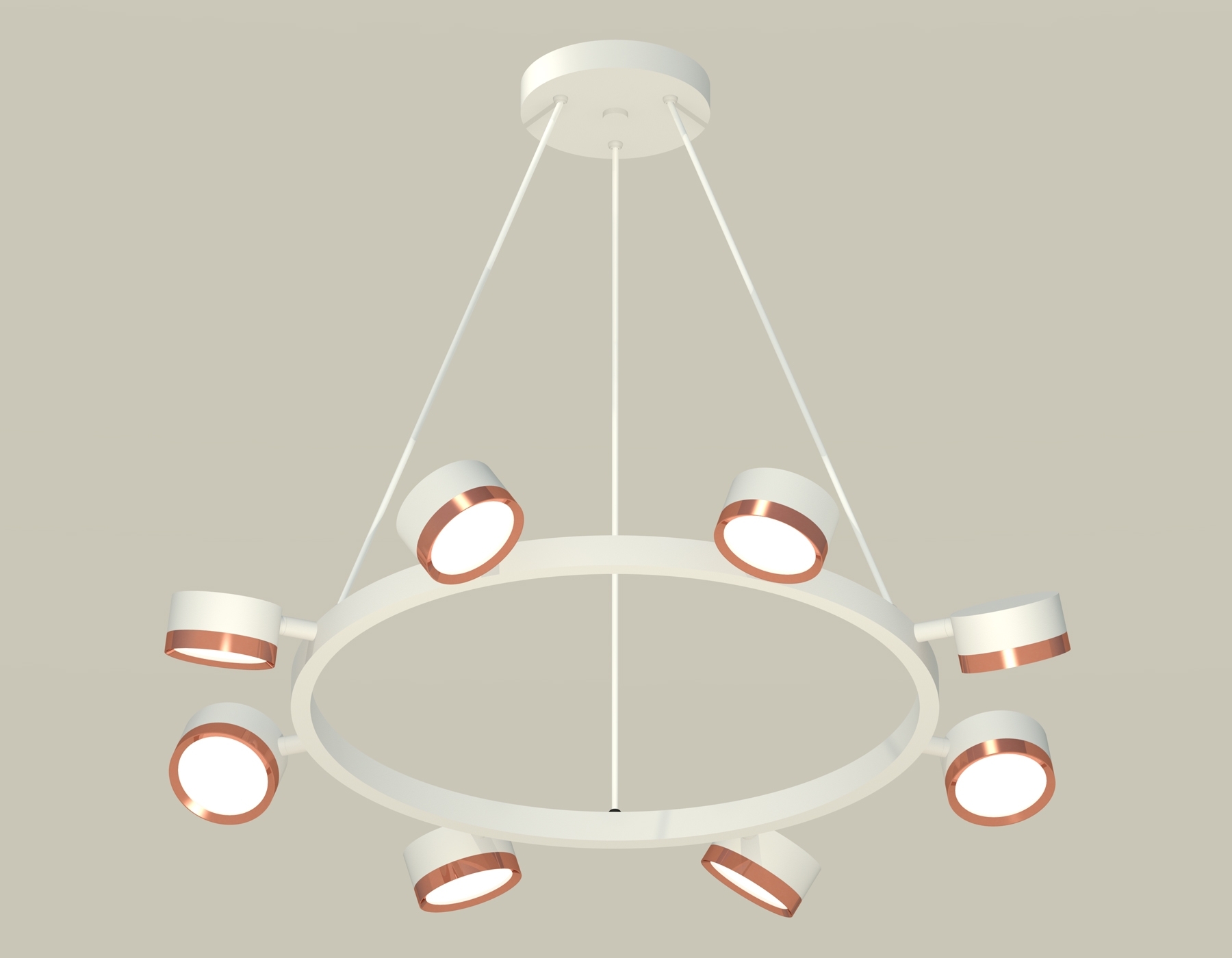 Светильник Ambrella light XB9195153/8 SWH/PPG белый песок/золото розовое полированное GX53 (C9195, N8126)