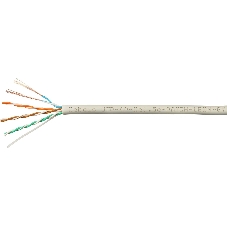 Кабель витая пара U/UTP 5e кат. 4 пары Cabeus UTP-4P-Cat.5e-PATCH-LSZH-GY 24AWG(7х0.20 мм), медь, многожильный (stranded), внутренний, LSZH, нг(A)-HF,