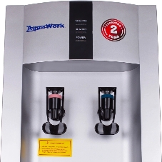 Кулер для воды Aqua Work 16-LDR, верхняя загрузка, нагрев 90 °С, охлаждение 12 °С, серебристый