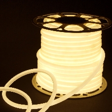 Лента светодиодная LS003 220V / Гибкий неон 9.6W 144Led 2835 IP67 16mm 4200K круглый дневной белый, 50 м