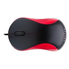 Мышь проводная Oklick 115S черный/красный, 1200 dpi, USB, кнопки - 3