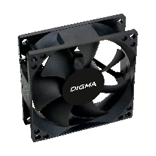 Вентилятор для корпуса Digma DFAN-80 черный, 80 мм, 1800 об/мин, 23 дБ, 4 pin