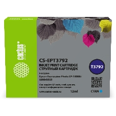 Картридж струйный Cactus CS-EPT3792 378XL голубой (12 мл) для Epson Expression Photo XP-8500/XP-8505/XP-15000