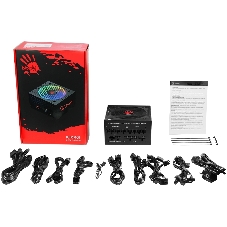 Блок питания Bloody BD-PS750G, 750Вт, 80 PLUS Gold, 120мм, модульный, черный
