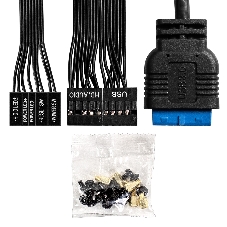Компьютерный корпус Miditower ExeGate AA-443U-UNS350 (ATX, БП UNS350 с вент. 12см, 2хUSB+1хUSB 3.0+HD Audio, черный)