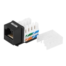 Модуль информационный Lanmaster UTP (TWT-OK45UTP/6-BK) Keystone RJ45 кат.6 черный