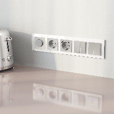 Рамка на 4 поста WERKEL AluMax (алюминий) W0043506