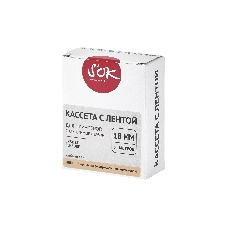 Кассета с лентой S'OK by Sakura Printing K5DBF для Epson, черный на флуоресцентном оранжевом, 18мм/5м
