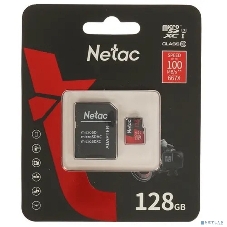Флеш карта MicroSD card Netac P500 Extreme Pro 128Gb, retail version w/SD adapter