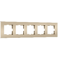 Рамка на 5 постов Slab (шампань софт) W0052911