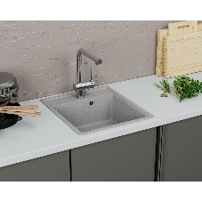 Мойка для кухни BAU Stil Pro 43х49, без выпуска, серый камень