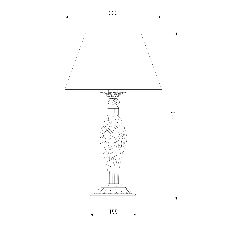 Настольная лампа 01002/1 белый с золотом