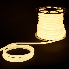 Лента светодиодная LS003 220V / Гибкий неон 9.6W 144Led 2835 IP67 16mm 4200K круглый дневной белый, 50 м