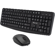 Комплект клавиатура+мышь Oklick S603 проводной, USB, 1200 DPI, чёрный