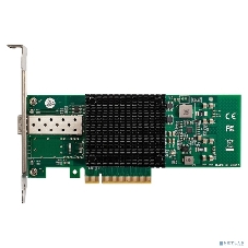 Сетевой адаптер ExeGate EXE-X520-DA1 (PCI-E x8 v3.0, порты 1xSFP+ 10Gb/s (10/5/2.5/1Gb/s, 100Mb/s), Server NIC Intel Chipset JL82599EN)