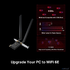 Трехдиапазонный беспроводной PCI Express-адаптер TP-Link Archer TXE72E AXE5400 Wi-Fi 6E с поддержкой Bluetooth 5.3