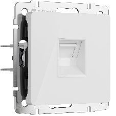 Розетка Ethernet RJ-45 (белый акрил)