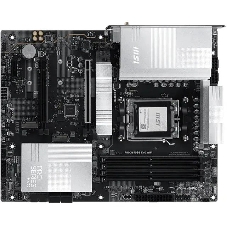 Материнская плата MSI PRO X870E-S EVO WIFI, AM5, AMD X870E, 4xDDR5 (до 256 ГБ), 4xSATA, 3xM.2 (1xPCIe 5.0, 2xPCIe 4.0), 1xPCIe 5.0 x16, 1xPCIe 4.0 x16, 1xPCIe x1, 1xHDMI, 1x5Gb LAN, Wi-Fi 7, Bluetooth 5.4, 1xUSB-C 40Gbps (USB4), 1xUSB-C 20Gbps, 2xUSB-A 10Gbps, 2xUSB-A 5Gbps, 4xUSB-A 2.0, 3x3.5 мм, 7.1, чёрный, ATX