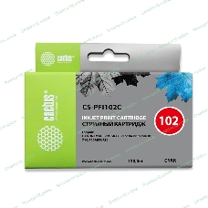 Картридж струйный Cactus CS-PFI102C синий (130мл) для Canon IP iPF500/iPF600/iPF700/MFP M40/iPF765/LP17/LP24