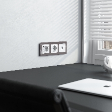 Розетка Ethernet RJ-45 (белый акрил)