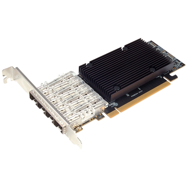 Сетевая карта SUNRICH Broadcom PCIe 4-Port 25G SFP28 Network Adapter, w/1 x additional LP BKT, ST Lab