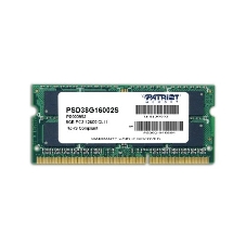 Оперативная память Patriot, DDR3, 8GB (1x8 GB), 1600 MHz, CL11, SO-DIMM