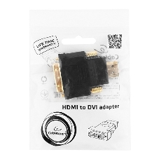 Адаптер (переходник) Gembird HDMI-DVI A-HDMI-DVI-1, 19M/19M, золотые разъемы, пакет