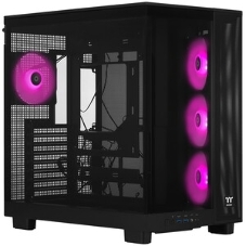Компьютерный корпус Thermaltake View 380 XL TG ARGB черный без БП E-ATX 2x120мм 2xUSB3.0 audio bott PSU