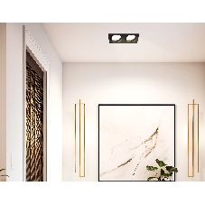 Светильник Ambrella light TN6661/2 BK черный IP44 GX53/2 220*110*48
