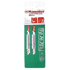 Пилка для лобзика Haммerflex 204-107 JG WD-PL T119B (2pcs) мягк.др\пл, 67мм, шаг 1.9-2.3, HCS, 2шт