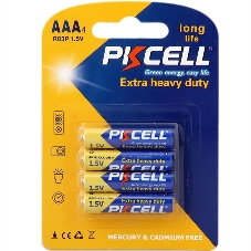 Солевой элемент питания PKCELL R03P-4B тип - AAА 4 шт в блистере