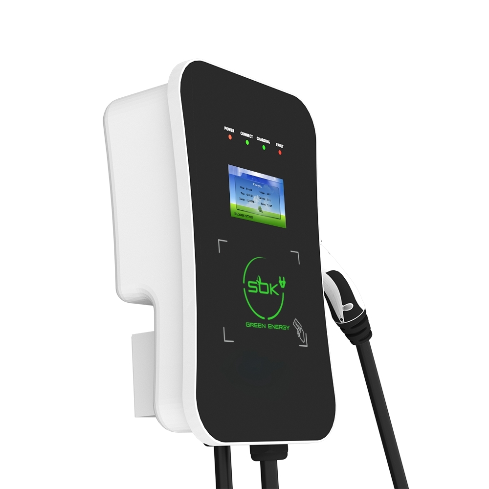 Зарядная станция S'OK Green Energy M3W Series Wallbox EV Charger SM3W31116542-7wf, 3-phase, 11kw (16a/ 380v), OCPP 1.6J, RFID, WiFi, LAN, уровень защиты IP54, кабель 7.5м
