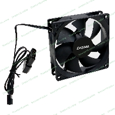 Вентилятор для корпуса Digma DFAN-90 черный, 90 мм, 1800 об/мин, 23 дБ, 3 pin
