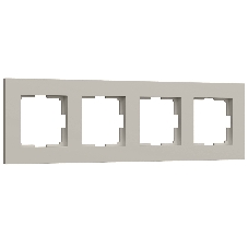 Рамка на 4 поста Slab (дымчатый софт) W0042917
