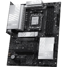 Материнская плата MSI PRO X870E-S EVO WIFI, AM5, AMD X870E, 4xDDR5 (до 256 ГБ), 4xSATA, 3xM.2 (1xPCIe 5.0, 2xPCIe 4.0), 1xPCIe 5.0 x16, 1xPCIe 4.0 x16, 1xPCIe x1, 1xHDMI, 1x5Gb LAN, Wi-Fi 7, Bluetooth 5.4, 1xUSB-C 40Gbps (USB4), 1xUSB-C 20Gbps, 2xUSB-A 10Gbps, 2xUSB-A 5Gbps, 4xUSB-A 2.0, 3x3.5 мм, 7.1, чёрный, ATX