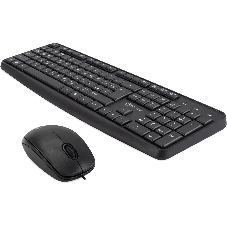 Комплект клавиатура+мышь Oklick S603 проводной, USB, 1200 DPI, чёрный