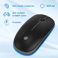 Комплект клавиатура+мышь Oklick S315W беспроводной, USB, 1600 DPI, чёрный