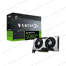 Видеокарта MSI RTX 5060 TI 8G VENTUS 2X PLUS, NVIDIA RTX 5060 Ti, 8 ГБ GDDR7, 128 бит, PCI-e 5.0, 1xHDMI, 3xDP, 2587 МГц