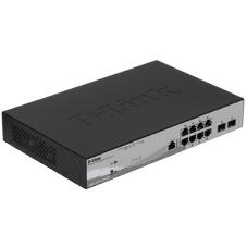 Коммутатор D-Link DGS-1210-10P/ME/A1A, 8×1 Гбит/с + 2×1 Гбит/с SFP, управляемый